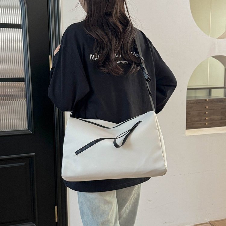 Streetwear Zip One Shoulder Bag with Front Pocket - Summer 2026 Unisex One Size