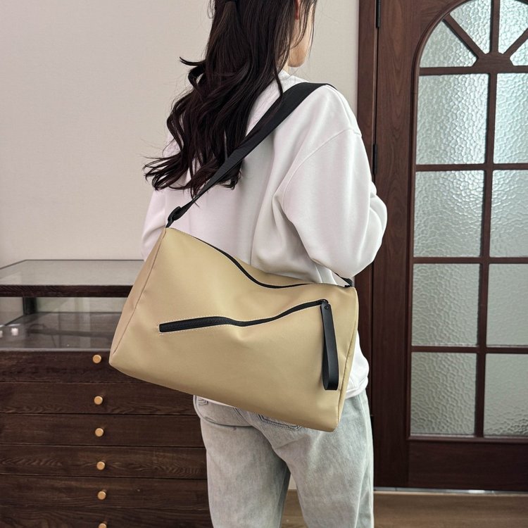 Streetwear Zip One Shoulder Bag with Front Pocket - Summer 2026 Unisex One Size - Image 2