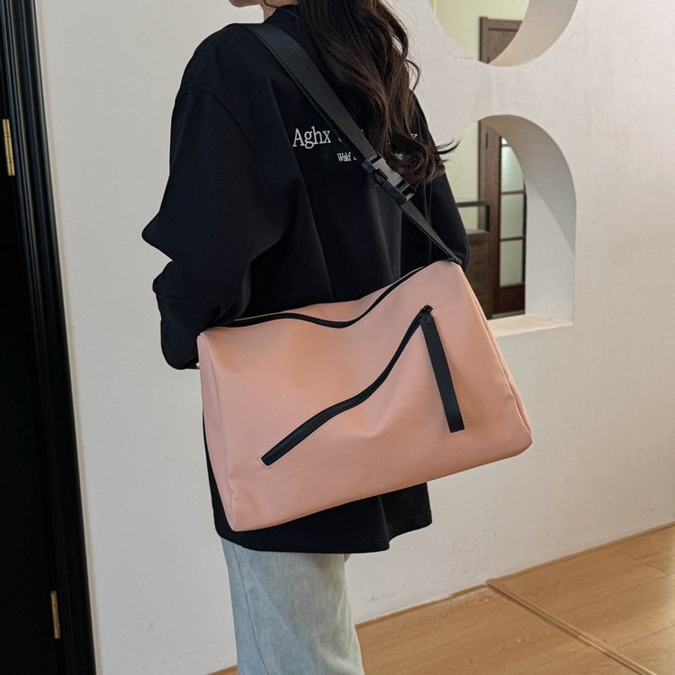 Streetwear Zip One Shoulder Bag with Front Pocket - Summer 2026 Unisex One Size - Image 4