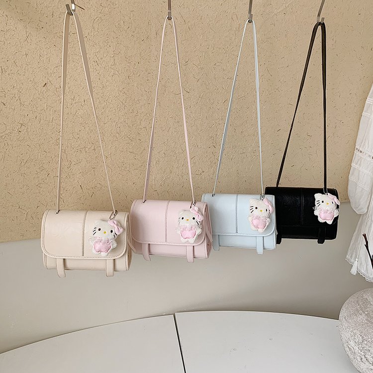 PU Small Square Bag with Clip Detail - Shoulder Crossbody Handbag for Summer 2026