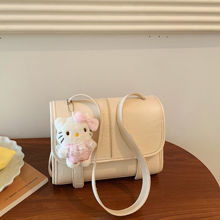 PU Small Square Bag with Clip Detail - Shoulder Crossbody Handbag for Summer 2026 - Image 4